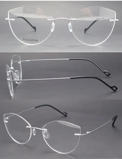 2023 Rimless Executive Optical Glasses Beta Titanium Frame Titan Metal Eyeglasses Eye Glasses Frames for Men
