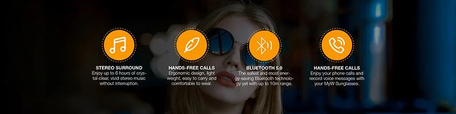 Anti Blue Light Audio Sunglasses Open Ear Blue Tooth 5.0 Polarized Sport Cycling Outdoor Smart Glasses