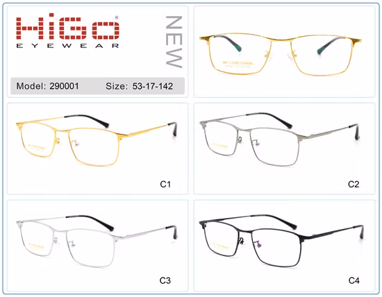 Higo New Arrival Pure Titanium Classic Metal Optical Frame