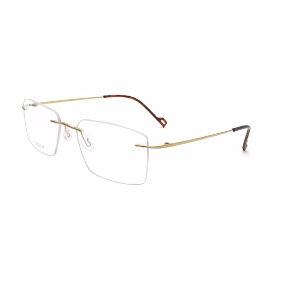 2023 Rimless Executive Optical Glasses Beta Titanium Frame Titan Metal Eyeglasses Eye Glasses Frames for Men