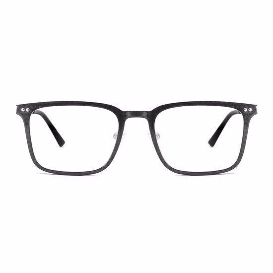 Ultralight Carbon Fiber Eyeglasses Optical Frame with Metal Temples